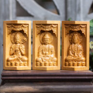 Western Set of Three Holy Mothers Sitting With Beads